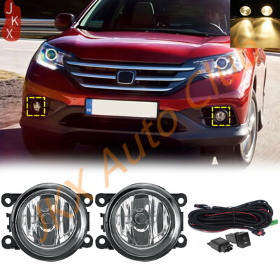 Fit For Honda CR-V 2012-2014 2PCS Halogen Bumper Fog Light Lamp w/Harness Kit s