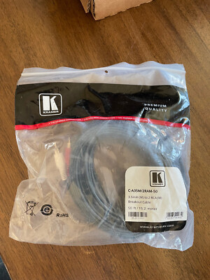 Kramer C-A35M/2Ram-50 3.5mm Male-To-2 RCA Male 50 FT  Breakout  Cable #20
