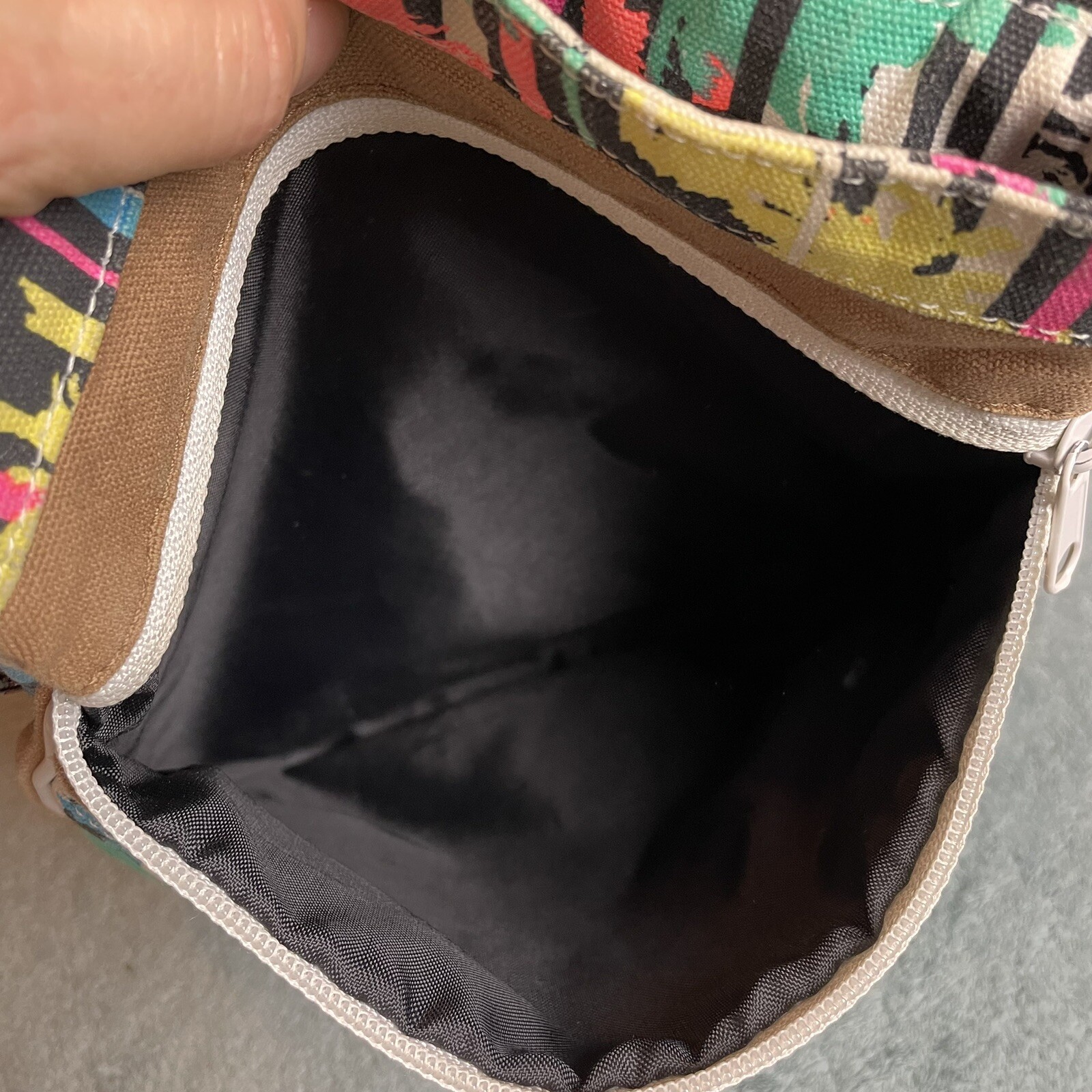 KAVU Crossbody Rope Strap Neon Splatter Bag Purse Gem