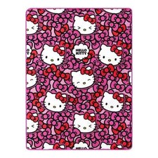 Hello Kitty Face More Bows Please Plush Silk Touch Throw Blanket 46" x 60" New