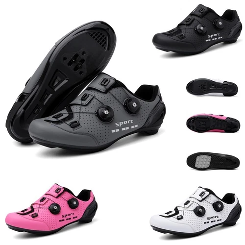 MTB Radfahren Schuhe Herren Rennrad Selbstsichernd SPD Cleats Fahrrad Turnschuhe - Bild 2 von 32