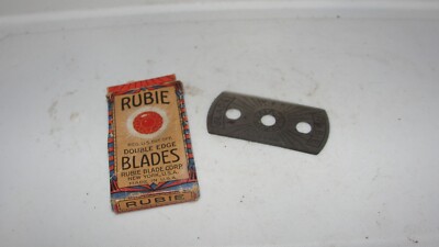 VINTAGE ADVERTISING RUBIE BLADE  - DOUBLE EDGE -(1) BLADE