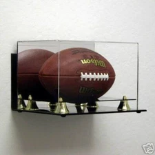 Brand New Deluxe UV Full Size Football Display Case Holder WALL MOUNT w/ Mirror