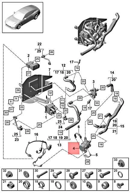 Genuine PORSCHE Cayenne Panamera Taycan 971 Coolant Pump  