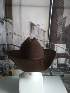 wrangler sheepskin leather cowboy hat