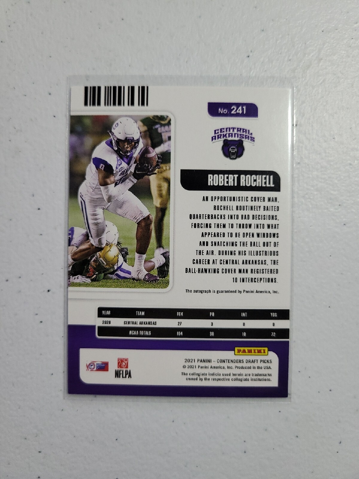 Robert Rochell Sign 2021 Contenders DP Robert Rochell Red College Ticket Auto Central ...