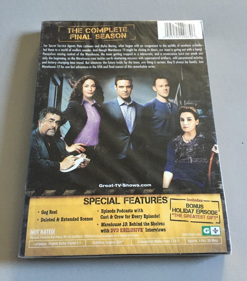 New! Warehouse 13 Season 5 the Final Season DVD Syfy TV Series Ships