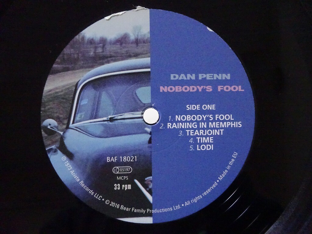 Dan Penn Nobody's Fool 非売品　レコード Dan Penn Nobody's Fool Bear Family Records BAF 18021 EU