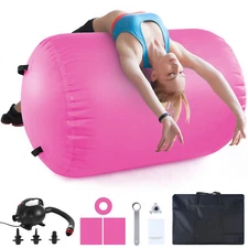 Air Track Tumble Track Inflatable Air Barrel with Pump Gymnastics Gym Mat