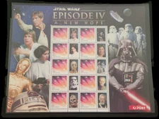 Star Wars Episode IV A New Hope Souvenir Stamp Sheet MNH