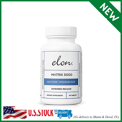Elon Matrix 5000 - Biotin 5000mcg Vitamins for Hair Growth w/Extended Release -
