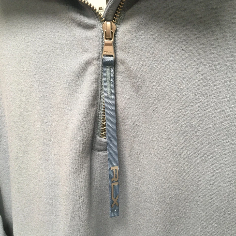 Ralph Lauren RLX Women Blue Long Sleeve 1/4 Zip Pullover Golf  Sweatshirt L $168 - Image 4 of 4