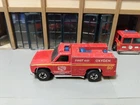 Vintage Hot Wheels Black Wall  Emergency Unit 50 Red Fire Truck 1974 Hong Kong