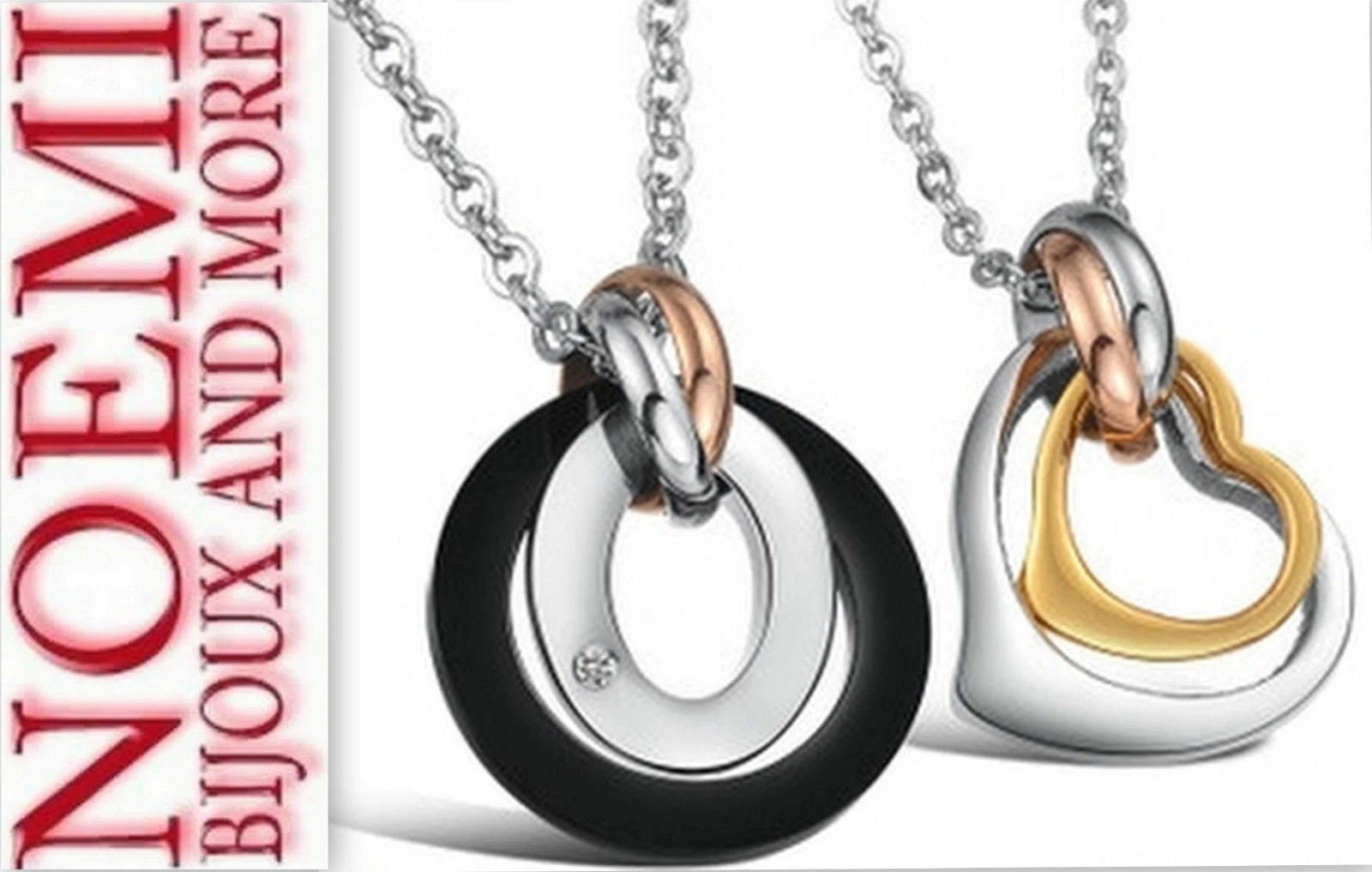 NOEMI GIOIELLI DOPPIA COLLANA S.VALENTINO FIDANZAMENTO BEST FRIENDS CUORE CO359