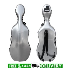 Cello Case with Wheels 4/4 Carbon Fiber Travel Case Easy Transport Protection