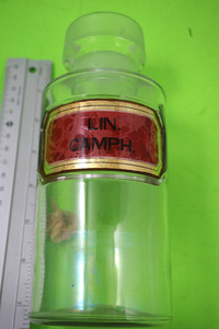 British Apothecary LIN CAMPH Bottle  drug store medicine NICE