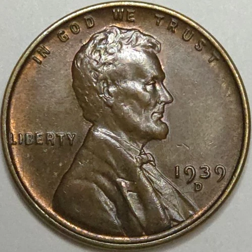 1939-D Lincoln Wheat Cent - AU (Lot#4)