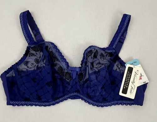 Vanity Fair European Collection Women's 40C Bra Blue Black Underwire NWT