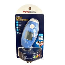 CVS HEALTH TEMPLE DIGITAL THERMOMETER - All Ages, 6 Second Reading, 9 Memory NEW