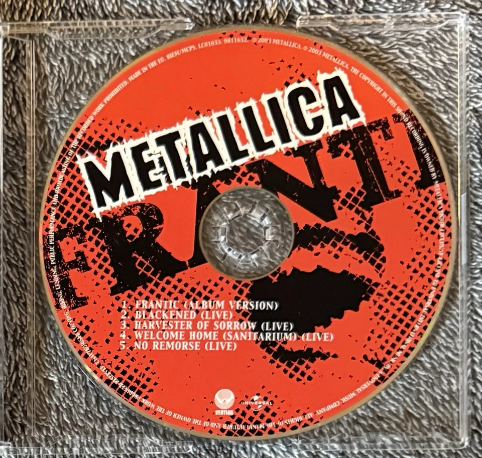 Metallica Frantic CD Single 2003 W/live Tracks Roskilde Festival - Bild 2 von 3