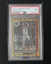 2021 Panini NBA Hoops Nikola Jokic Orange Explosion PSA 9  17/25 Denver Nuggets