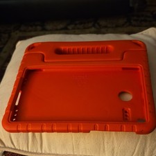 Orange Rugged Silicone Tablet Case with Handle, Stand, Shockproof