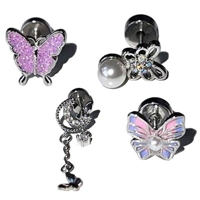 Butterfly Shape Ear Pins Ear Studs Ear Jewelry Accessories Women Earrings
