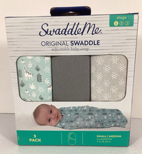 SwaddleMe Original 7-14 Lbs Adjustable 3 Pack Wrap Stage 1 Small/ Medium Baby