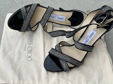 NEW 795 Womens JIMMY CHOO London "Louise" Made in Italy Strappy Heels 39 US 9