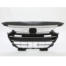 For Honda Accord 2021-2022 Front Upper Lower Grille Chrome Trim w/Grill Cover