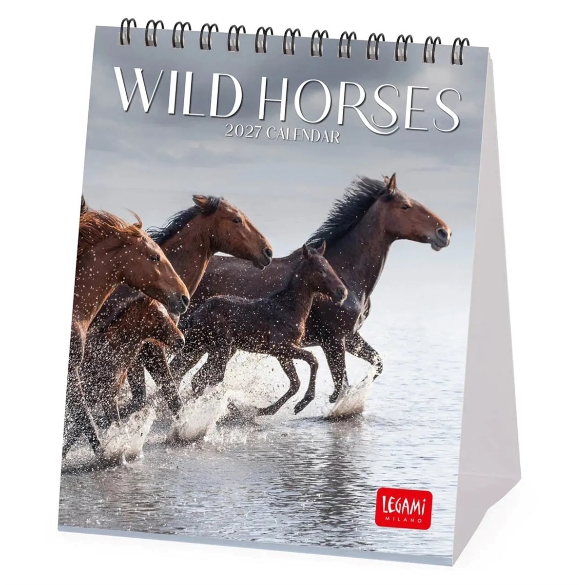 Wild Horses Easel Desk Calendar 2027, Desk Calendars, Month To View, Gift - Image 2