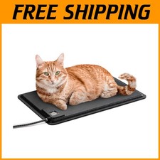 Small Heated Cat Pad - Indoor Outdoor Warming Mat for Cats