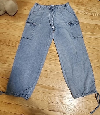 Vanilla Star jeans Cargo Style- Tie Ankles- Pockets- Large