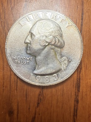 1983 S Quarter With Double Edge Strike slight Coloring Error
