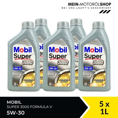 Mobil Super 3000 Formula V 5W-30 VW 504 00 MB 229.51 Motoröl 5x1 Liter = 5 Liter