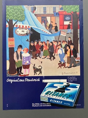 Gitanes Bout Filtre Original aus Frankreich 1977 Vintage Ad Werbung Reklame