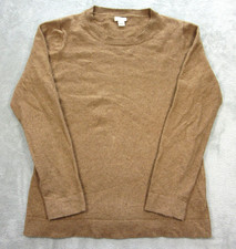 J.Crew Sweater Mens Medium Wool Blend Crewneck Knit Long Sleeve Brown
