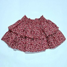 6/7 - Girls H M Layered Skirt Elastic Waist Floral Pattern Multicolor