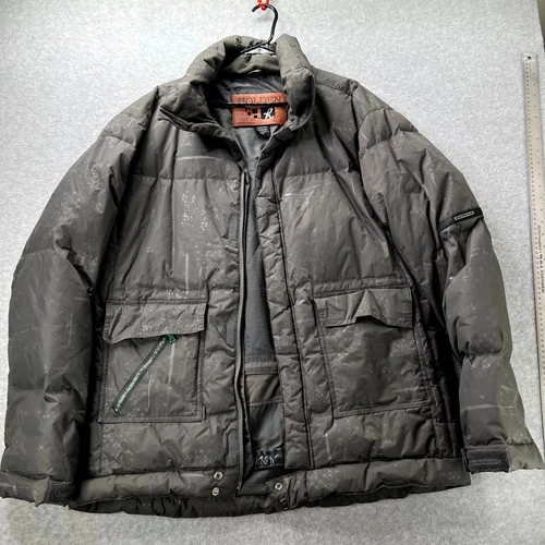 Holden Puffer Jacket Mens XL Charcoal Gray Nylon Waterproof Outerwear Insulated - product listing photo