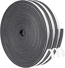 Yotache Weather Stripping Door Seal Strip 1/4" x1/8", New Adhesive Foam Insulati