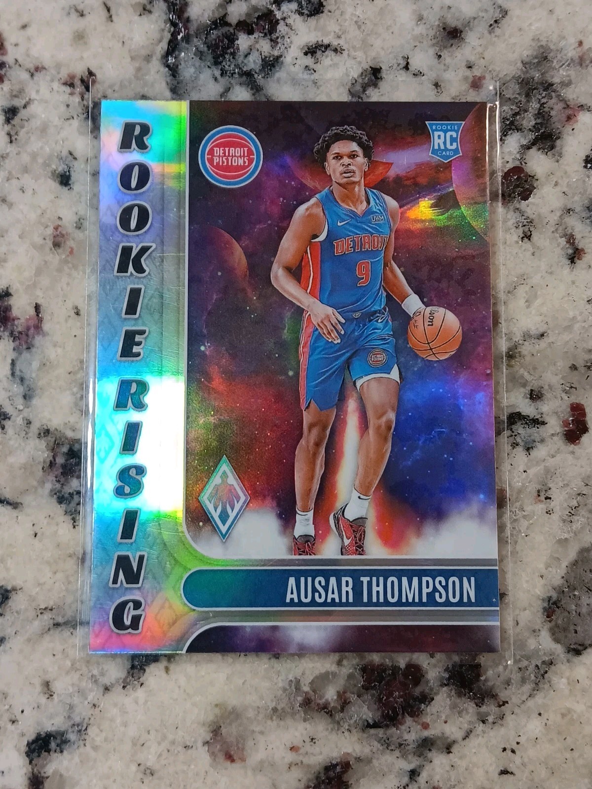 2023-24 Panini Phoenix RC Silver Holo Rookie Rising Ausar Thompson Pistons #7
