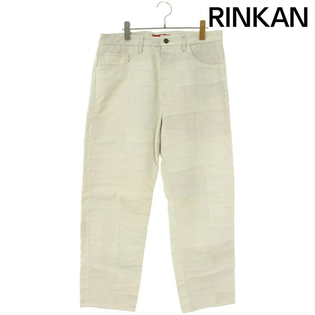 Pantalon long homme Supreme 23SS cuir patchwork 5 poches jean 32 occasion 0d4e4522842