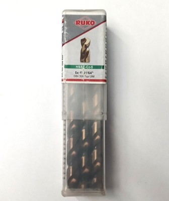 Ruko 13/64'' Drill Bit HSS With Cobalt 5pcs. Germany 228828