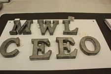 Welcome Tin Letters Lot Of 7 Pieces Capital 3" x 4" Each Crafts Home Decor