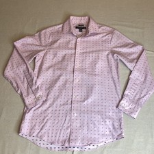 PRONTO-UOMO Non Iron Cotton Dress Shirt Slim Long Sleeve, Pink 15 1/2 - 32/33