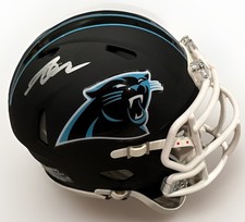 TETAIROA MCMILLAN signed (CAROLINA PANTHERS mini football helmet BECKETT BS38108