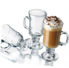 3 Libbey Glasses Irish Coffee Mug 8.5 Oz Hot Tea Drink Cold Bar Glass Set Gift  