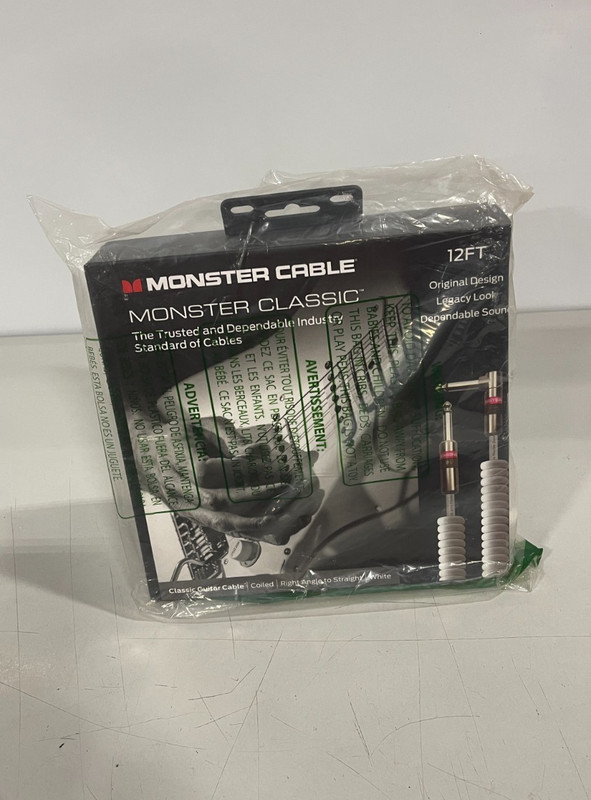 Monster Cable Prolink Classic Instrument Cable Coiled 12 ft. White