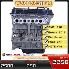 Long Block For Hyundai 2011-2015 Santa Fe Tucson Optima Sonata G4KJ 2.4L GDI GAS