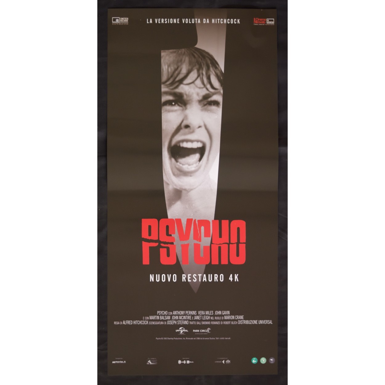Locandina originale film Psyco (1960) - Regia di Alfred Hitchcock